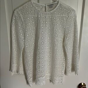 Chic White Lace Top Women